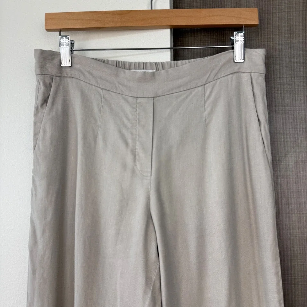 Babaton Aritzia Tan Conan Linen Trouser Pants Cropped Tapered Size 8